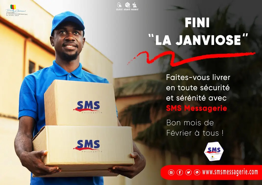 Livreur SMS Messagerie avec colis brandés - Livraison sécurisée au Cameroun
