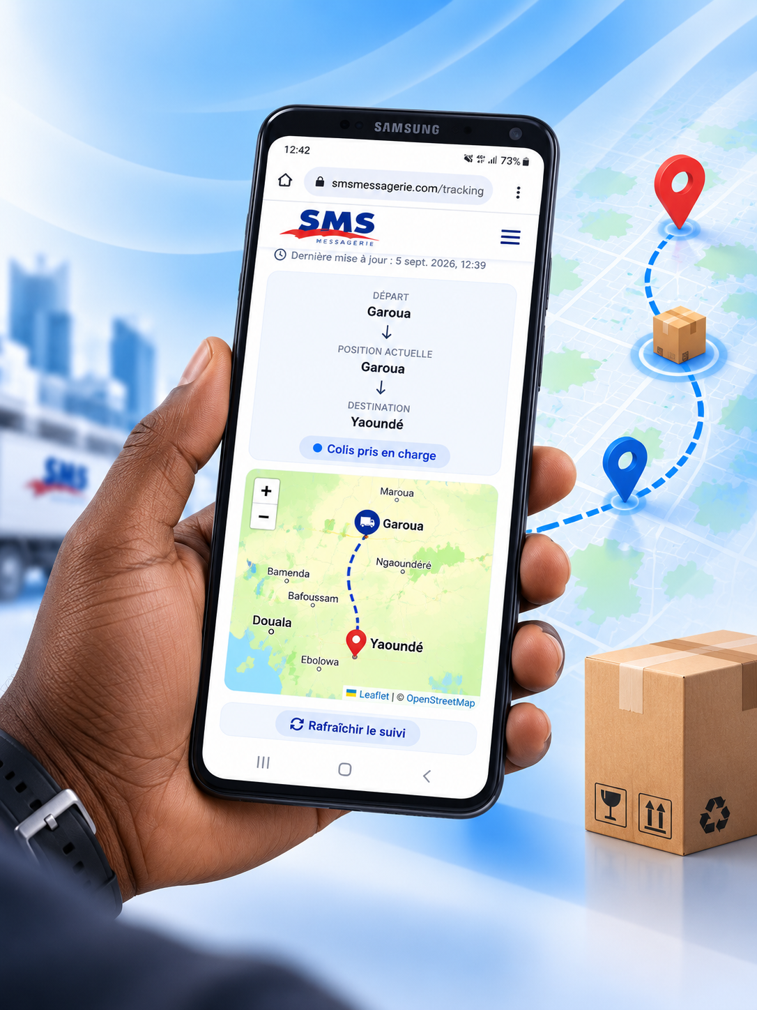 Suivi de colis SMS en temps réel